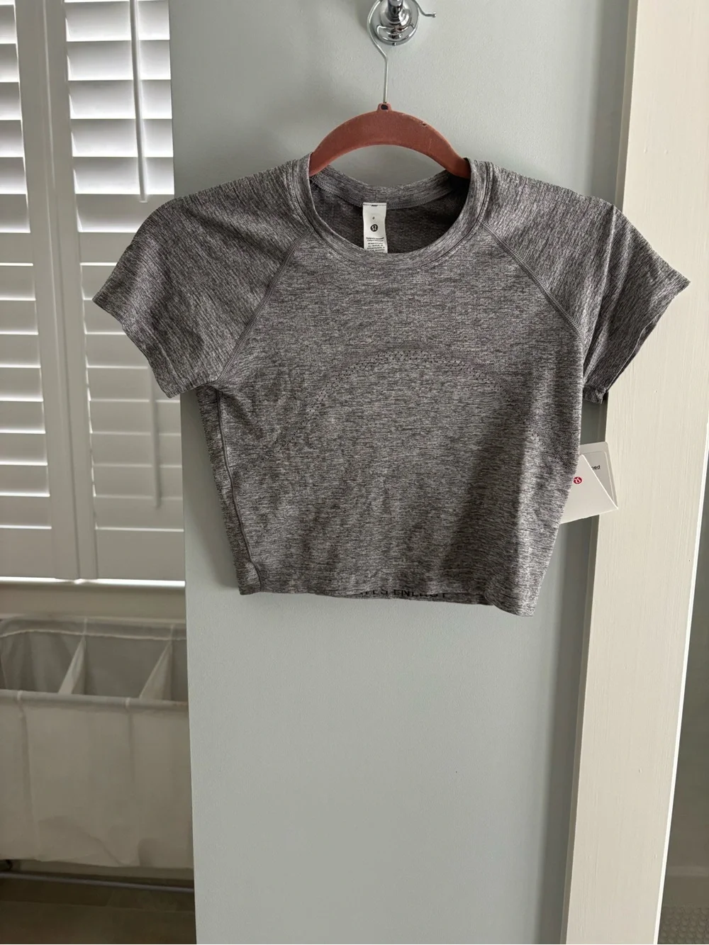 lululemon athletica Heathered Gray Crop Top